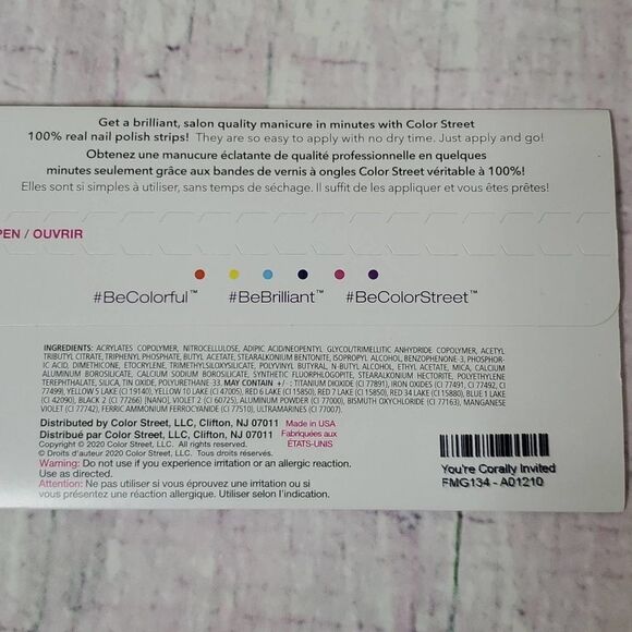New and sealed Color Street Retired You're Corally Invited - Picture 2 of 3